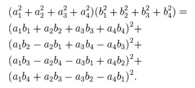 Euler's four-square identity