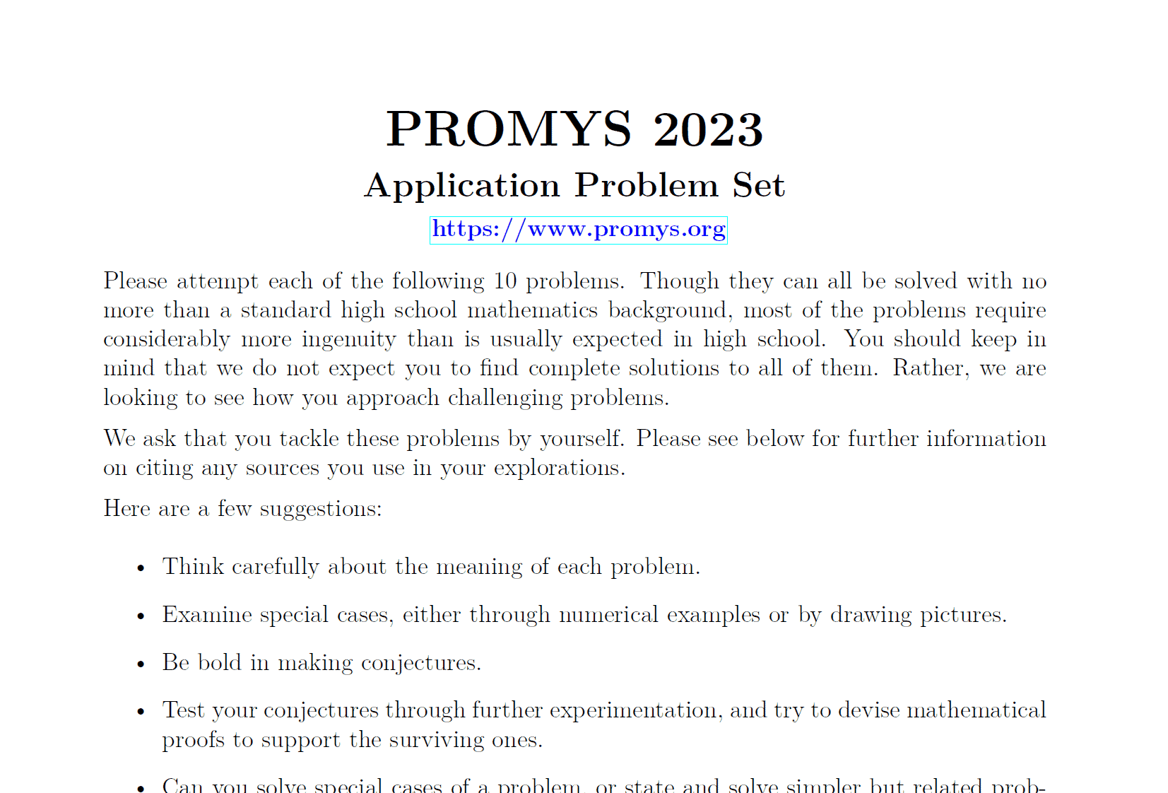 数学竞赛代考PROMYS 2023 Application Problem Set代写 代写 代写 UprivateTA™ 数学代写